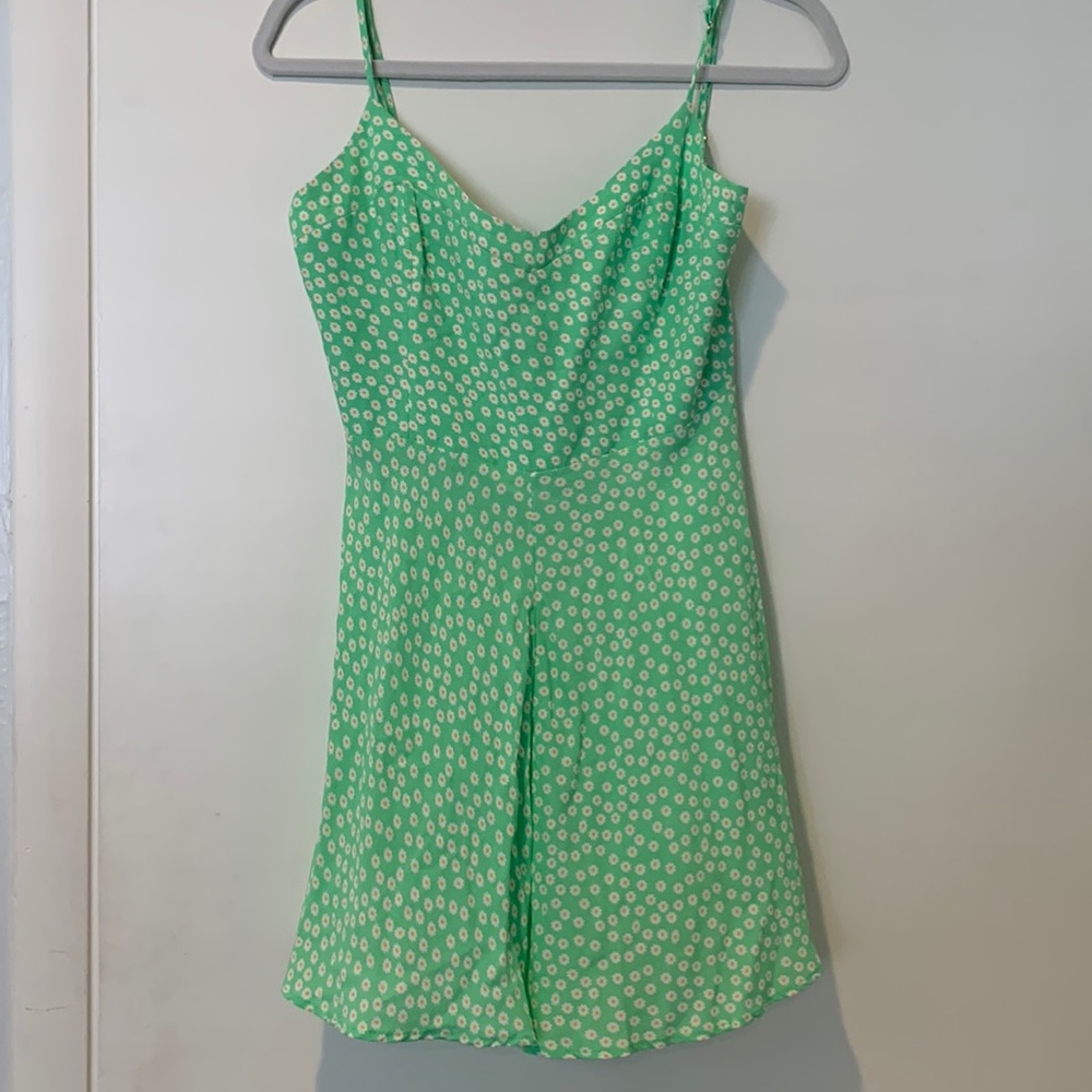 Zara green and flowers romper